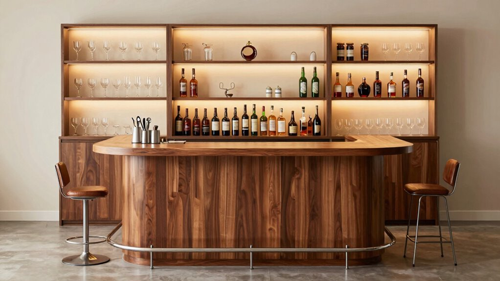 balanced functional home bar design