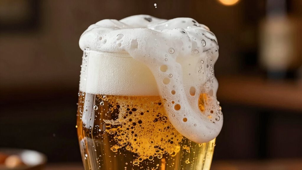 beer foam caused by co