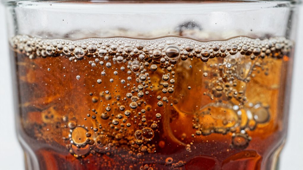 carbon dioxide escapes from drinks