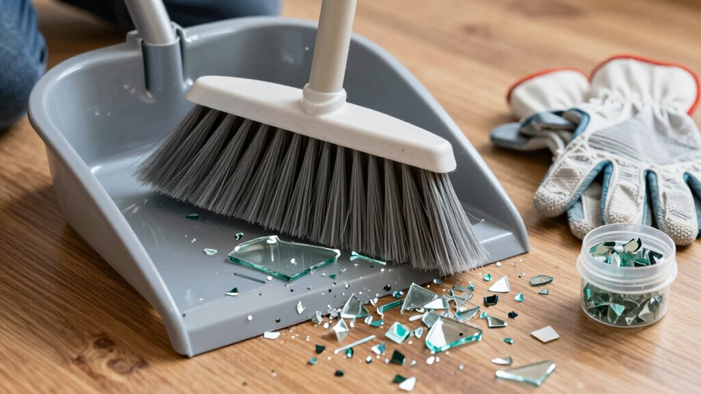 careful glass cleanup techniques