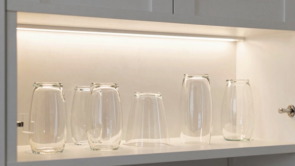 careful organized glass storage