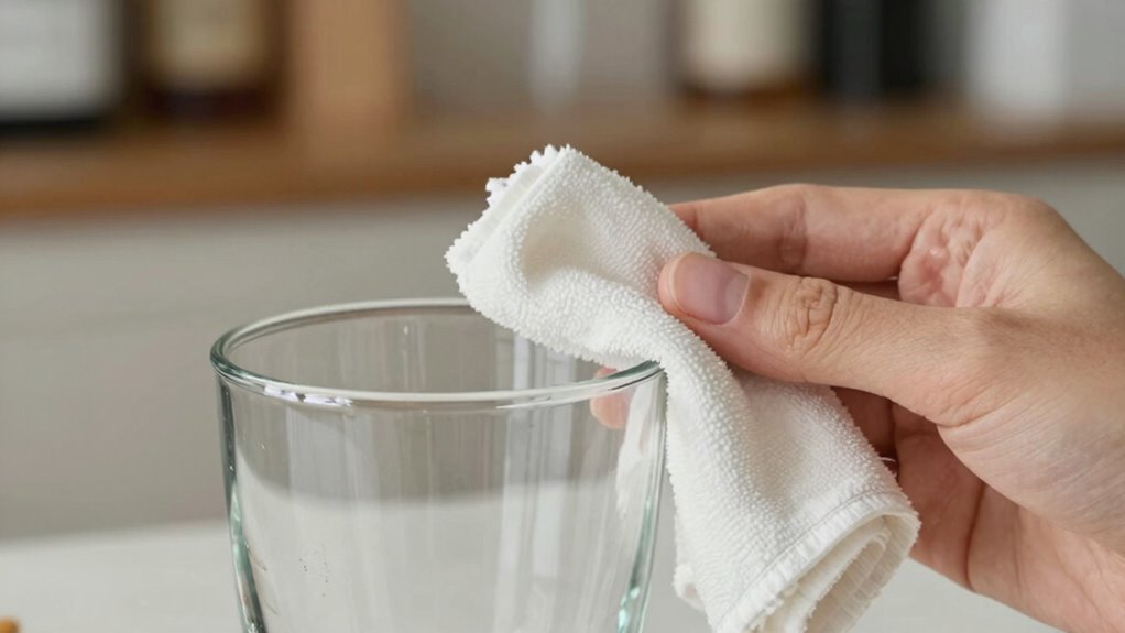 clean glass without residue