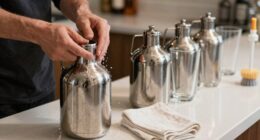 cleaning and storing growlers