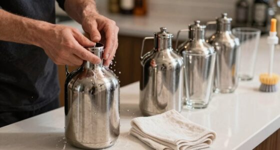 cleaning and storing growlers