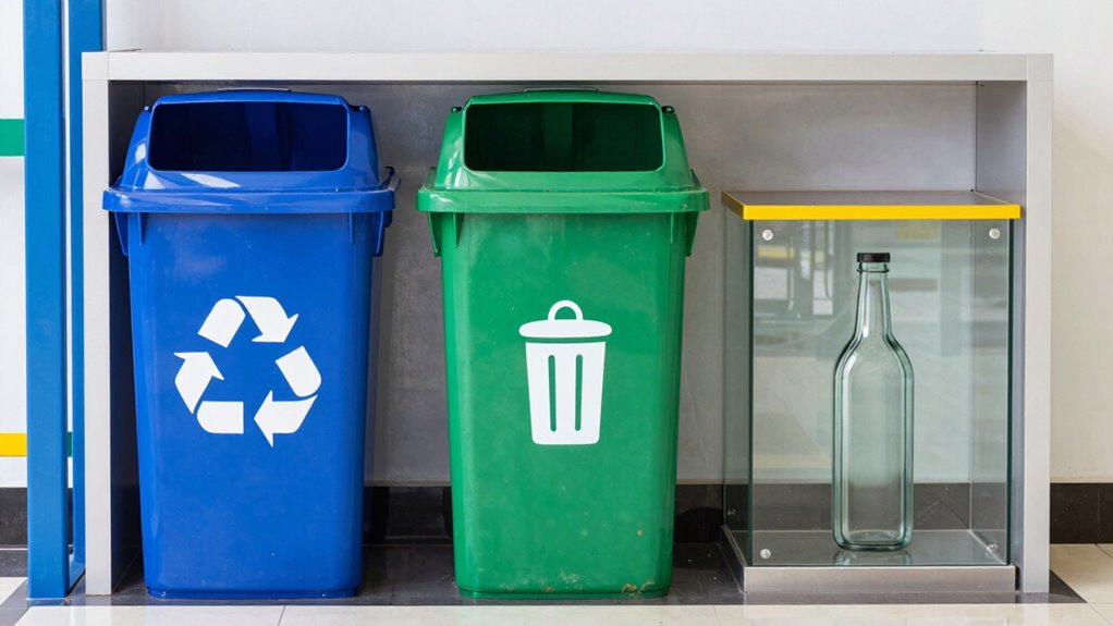 clear colorful waste signage