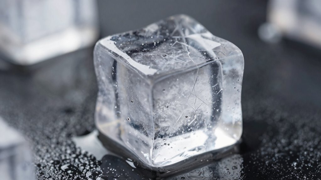 clear pure evenly frozen