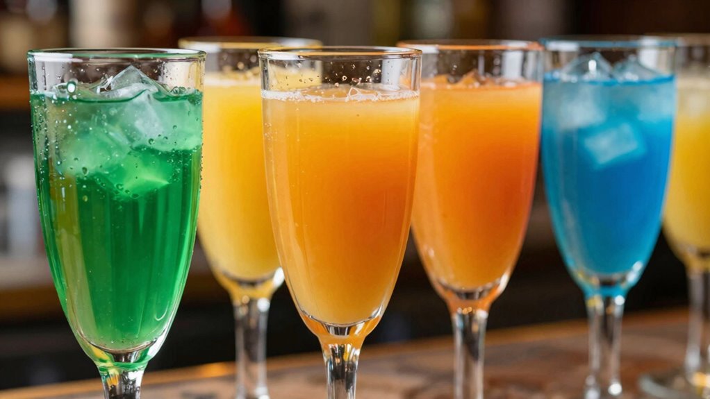 colorful stable layered drinks