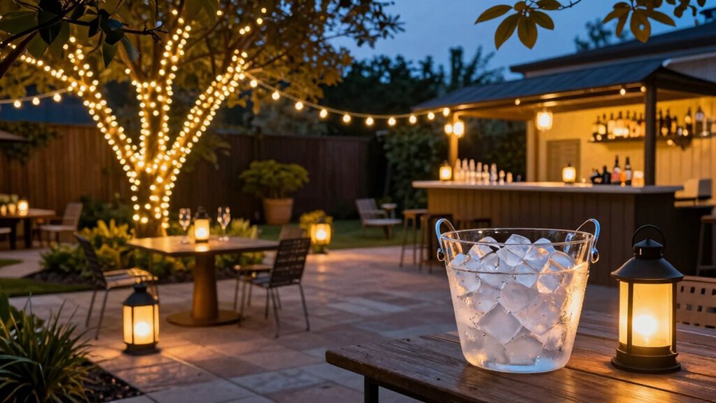 create cozy outdoor ambiance
