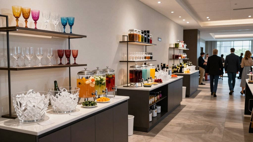 efficient inviting drink layout