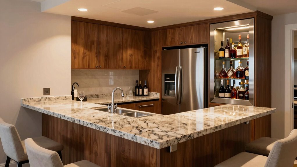 efficient kitchen and bar layout