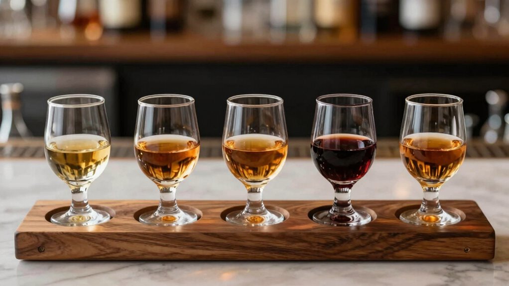 elegant organized tasting presentation