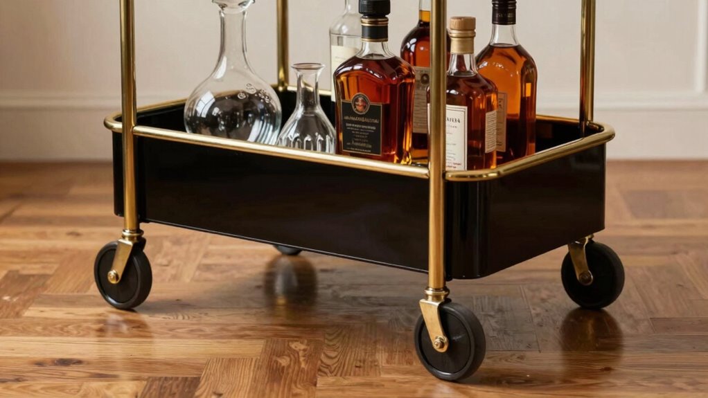 ensure stable secure bar cart
