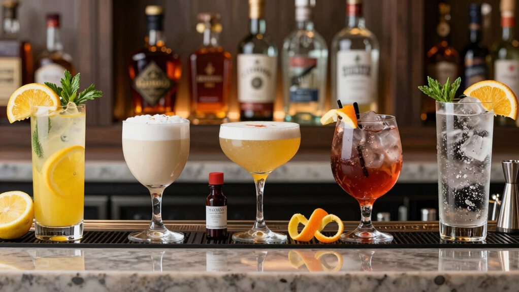 five types of cocktails