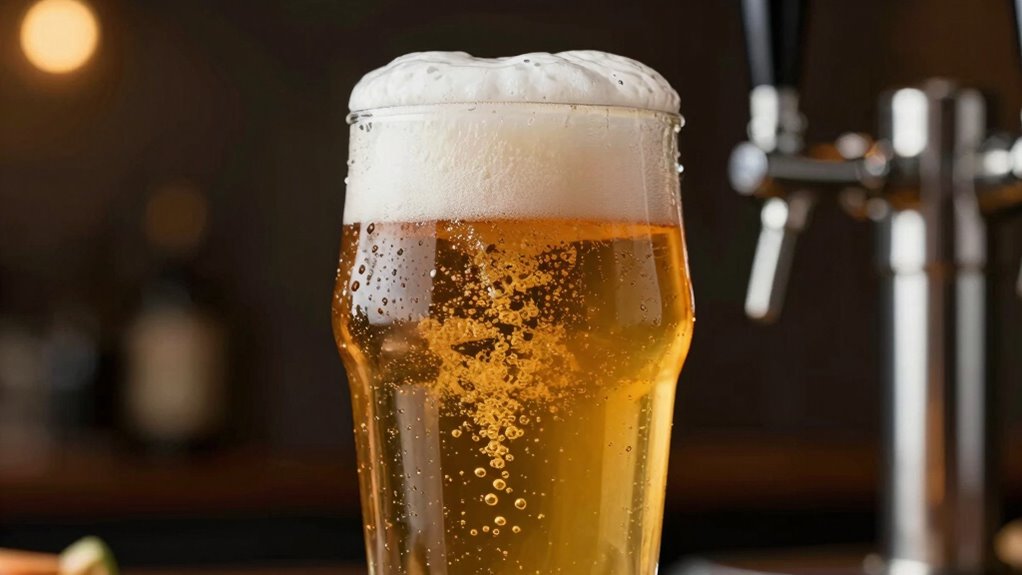 fresh flavorful draft beer