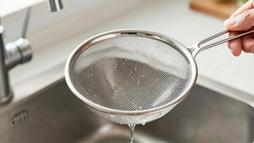 gentle cleaning preserves strainer