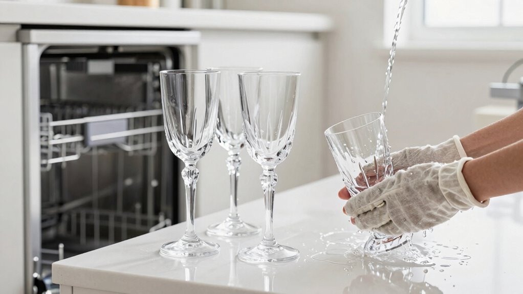 gentle handling of fragile glass