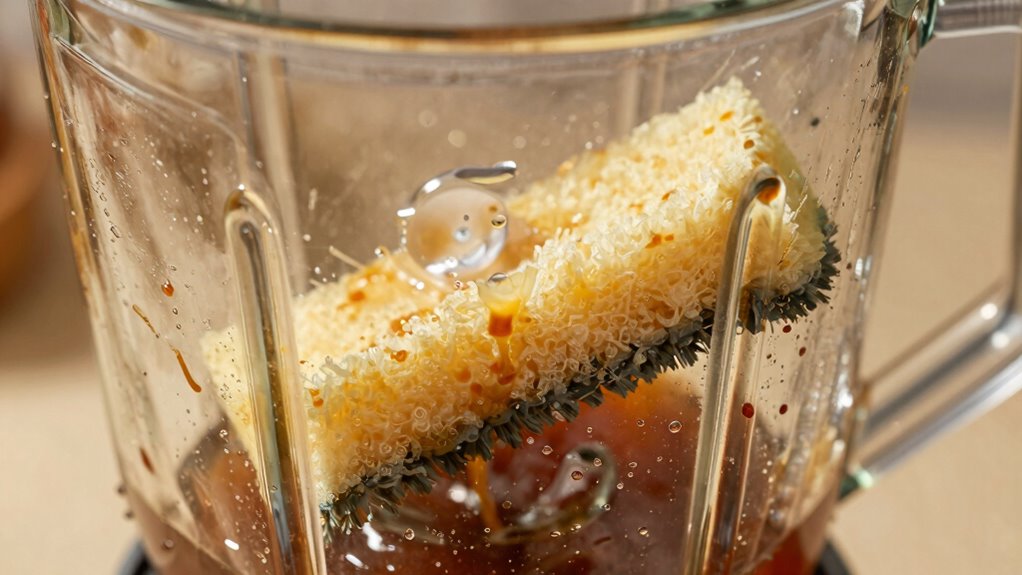 gentle scrubbing for stains