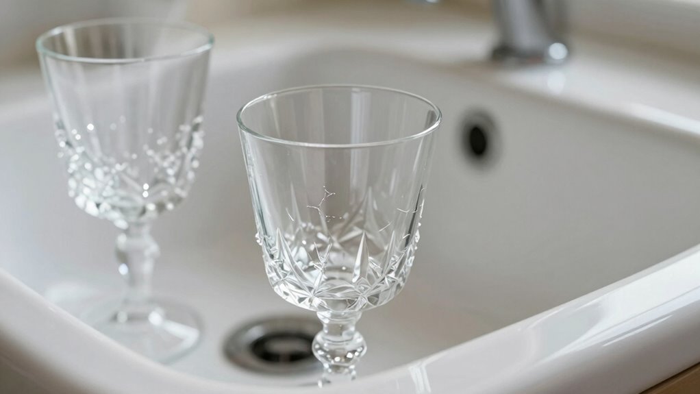 handle delicate glassware carefully