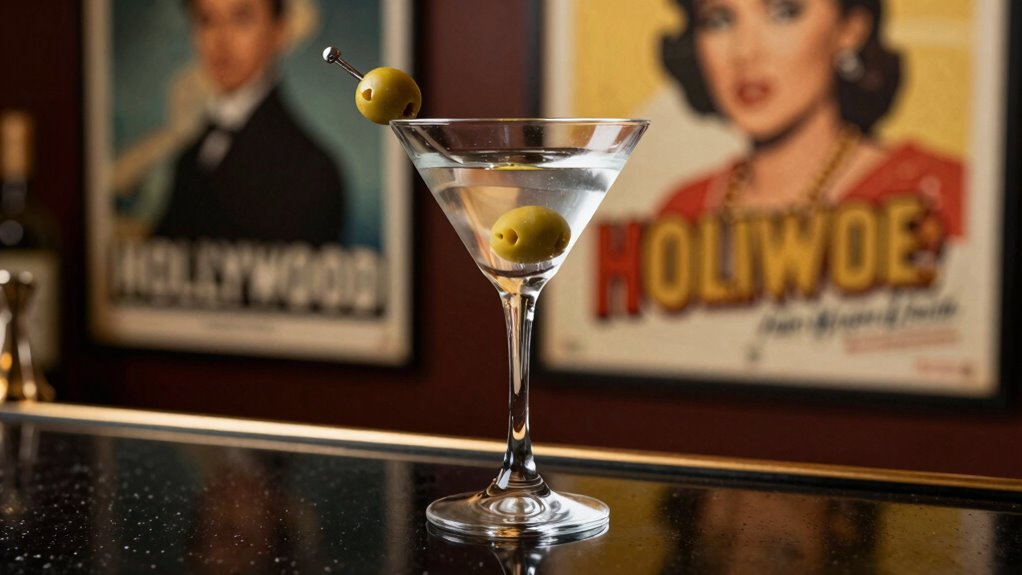 hollywood shaped martini icon