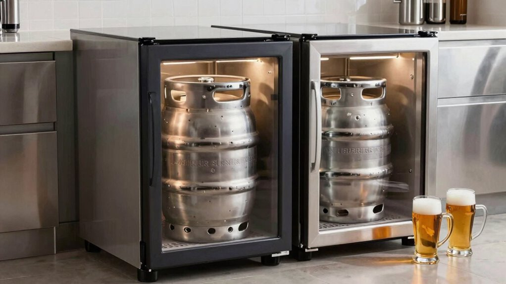 kegerator sizes and capacity