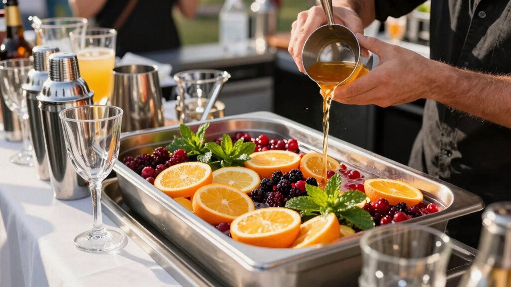 large batch cocktail preparation