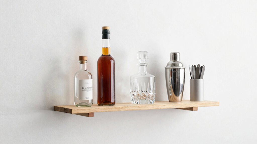 minimalist small space bar