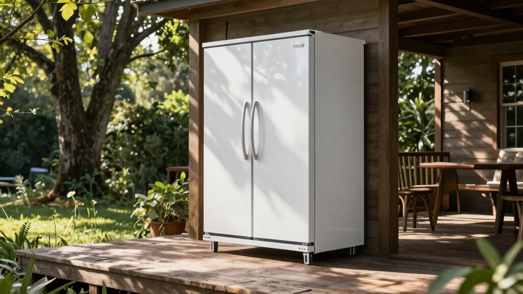 optimal outdoor fridge placement
