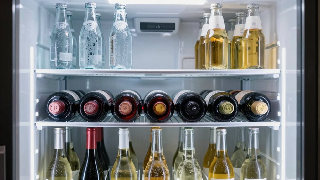 optimal wine fridge organization