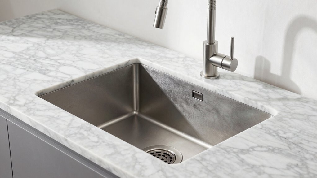 optimized sink layout and lighting