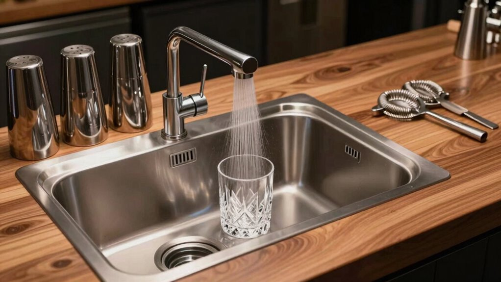 optimized sink placement and plumbing