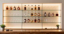 organized back bar display