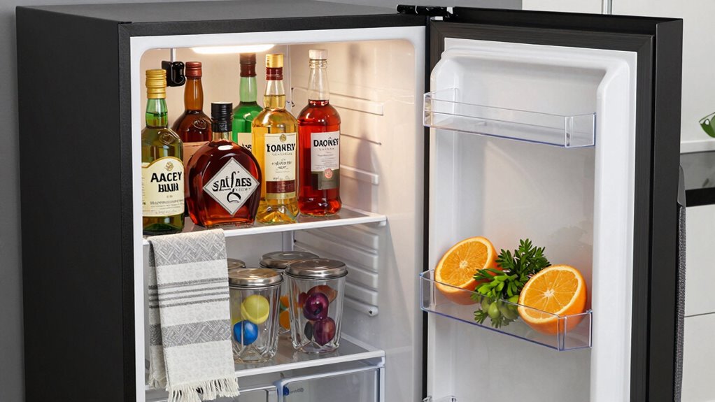 organized chilled beverage station