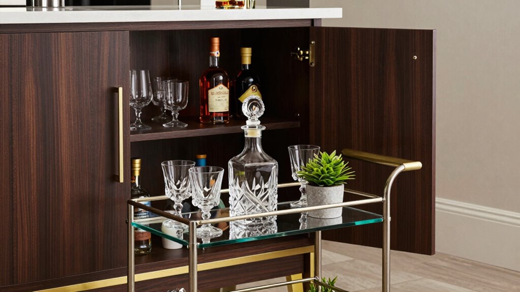 organized drink presentation storage