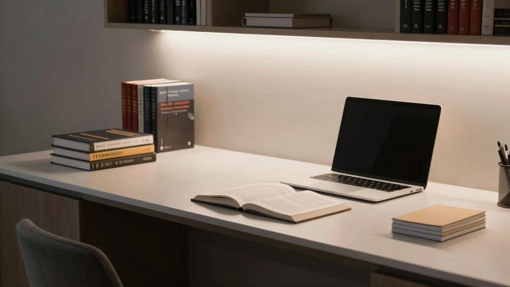 organized well lit clutter free workspace