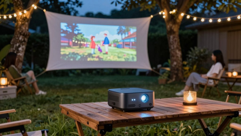 outdoor projector setup tips