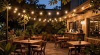 outdoor string lighting placement