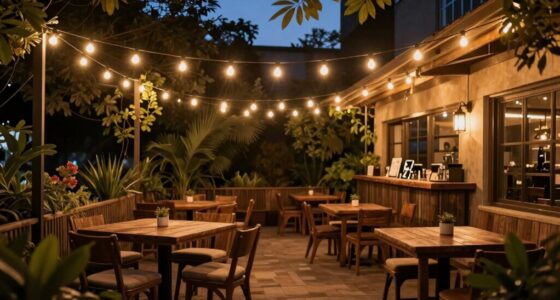 outdoor string lighting placement