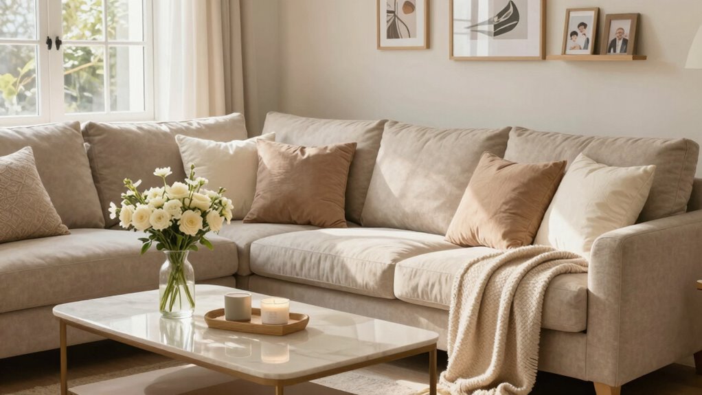 personal decor and cozy lighting