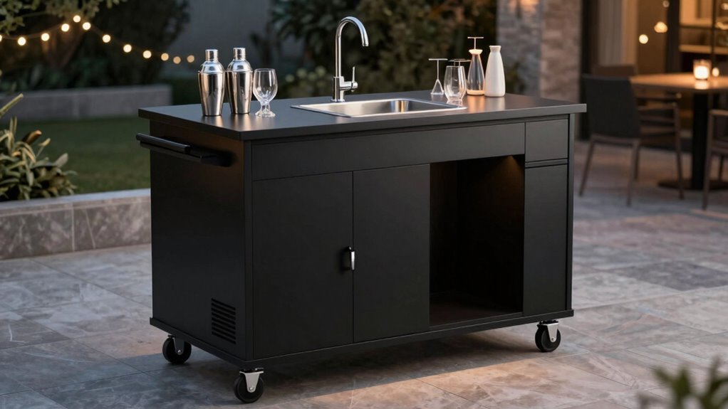 portable bar with storage