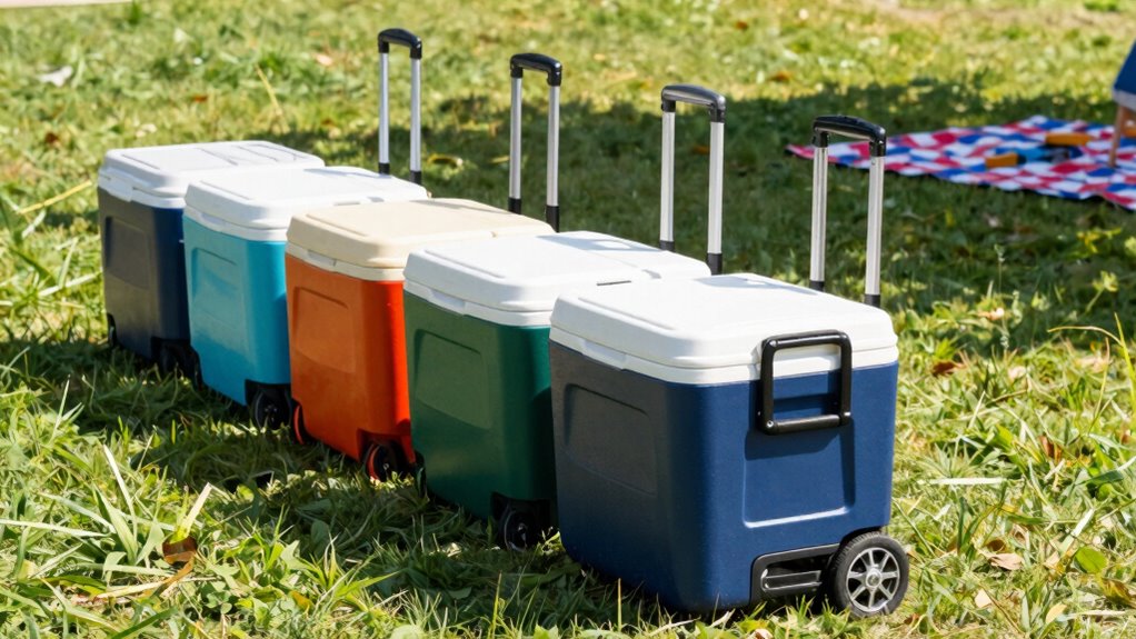 portable wheeled cooler feature