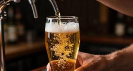 pour slowly minimize foam