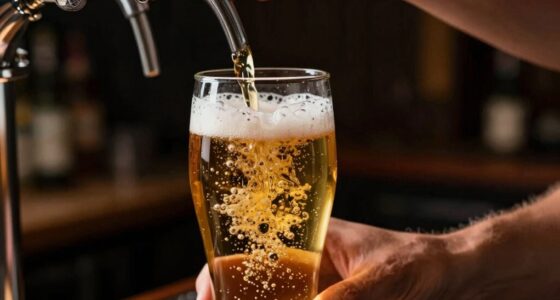 pour slowly minimize foam