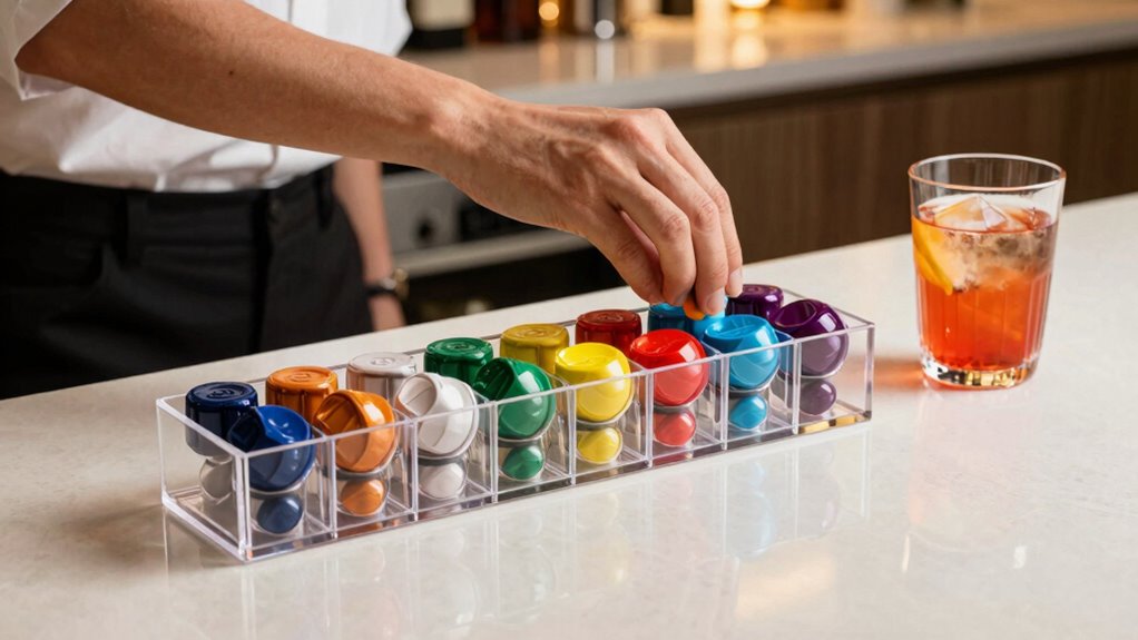 proper glassware and garnishing