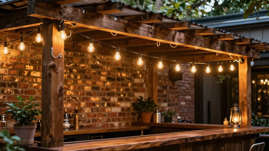 proper outdoor string light setup
