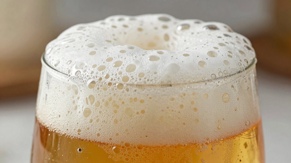 proper pouring prevents excessive foam