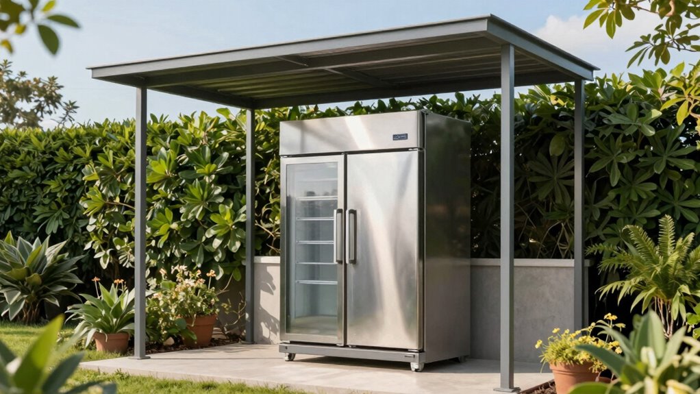 protect outdoor fridge from weather