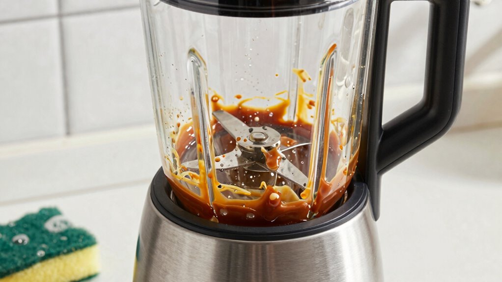 removing stubborn blender residue