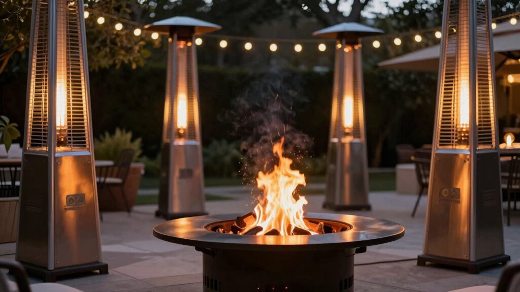safe outdoor heating placement