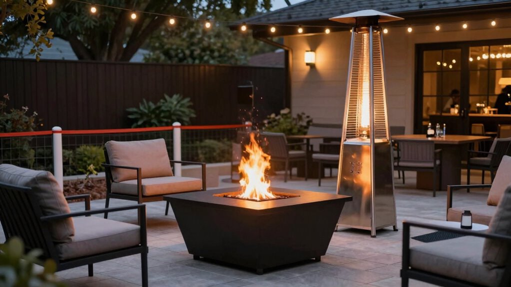 safe outdoor heating setup