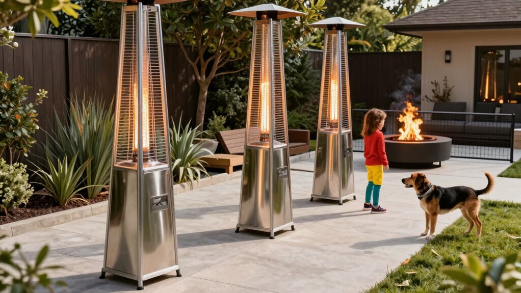 secure outdoor heating areas